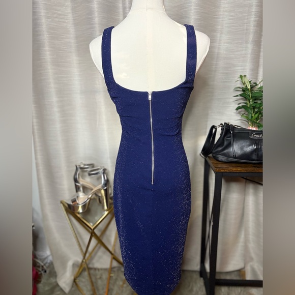 Sequin Hearts Navy Midi Dress - Picture 3 of 8